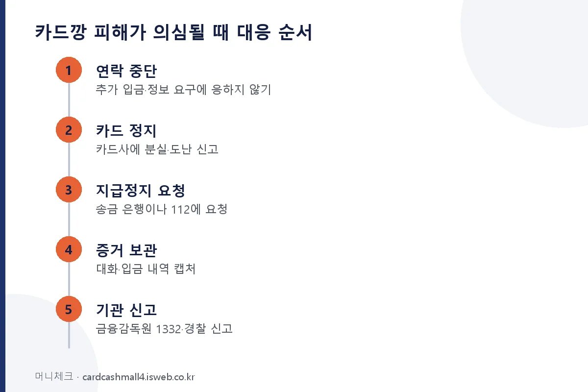 카드깡 피해가 의심될 때 대응 순서 단계 정리